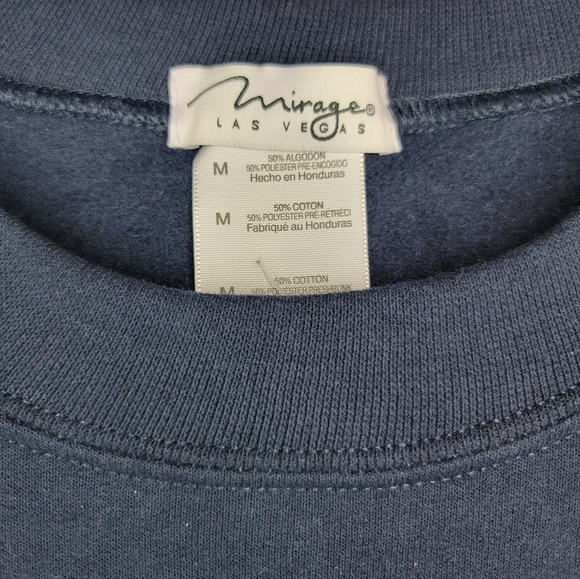 Siegfried & Roy Mirage Blue Navy Crewneck Sweatshirt Mens Medium Magicians Magic - Picture 5 of 5